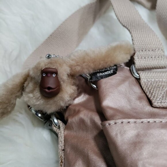 Kipling Metallic Rose Gold Brandee Crossbody And Small Pink Abby Pouch Set - Picture 5 of 14